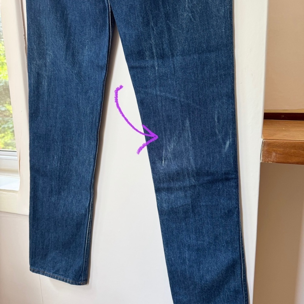 New FRAME Le Italien Straight-Leg Jeans Blue 24 - Picture 10 of 16